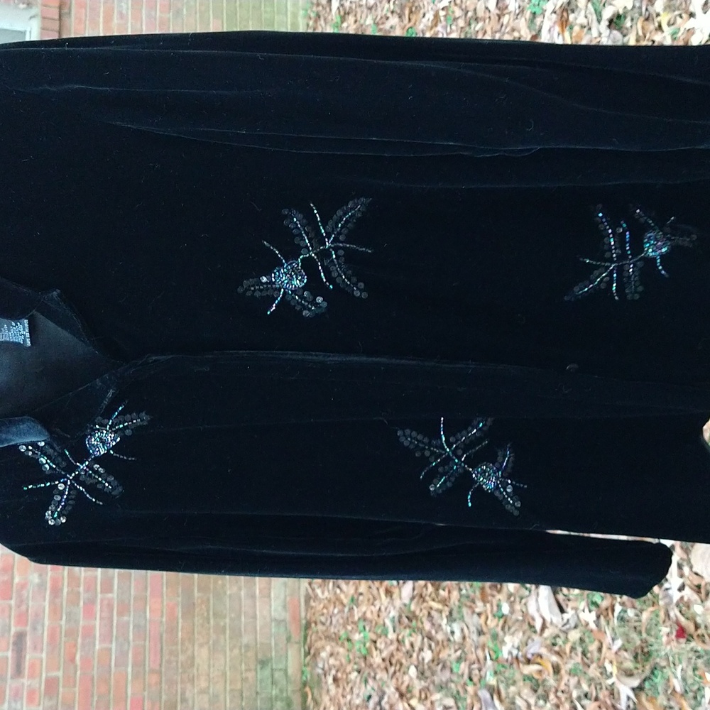 Black velvet blouse